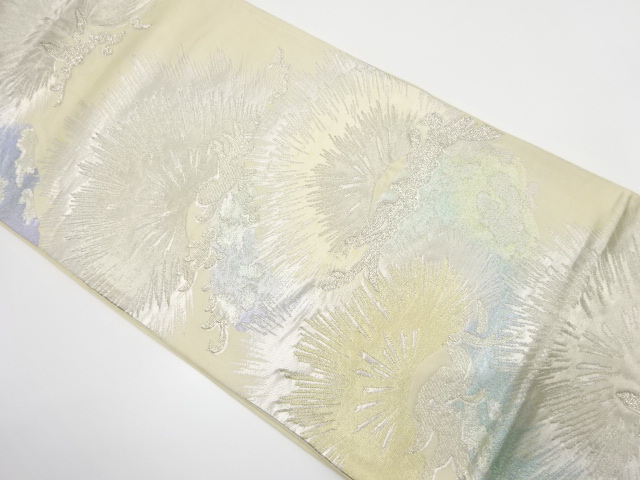 JAPANESE KIMONO / ANTIQUE FUKURO OBI / SILK / WOVEN PINE